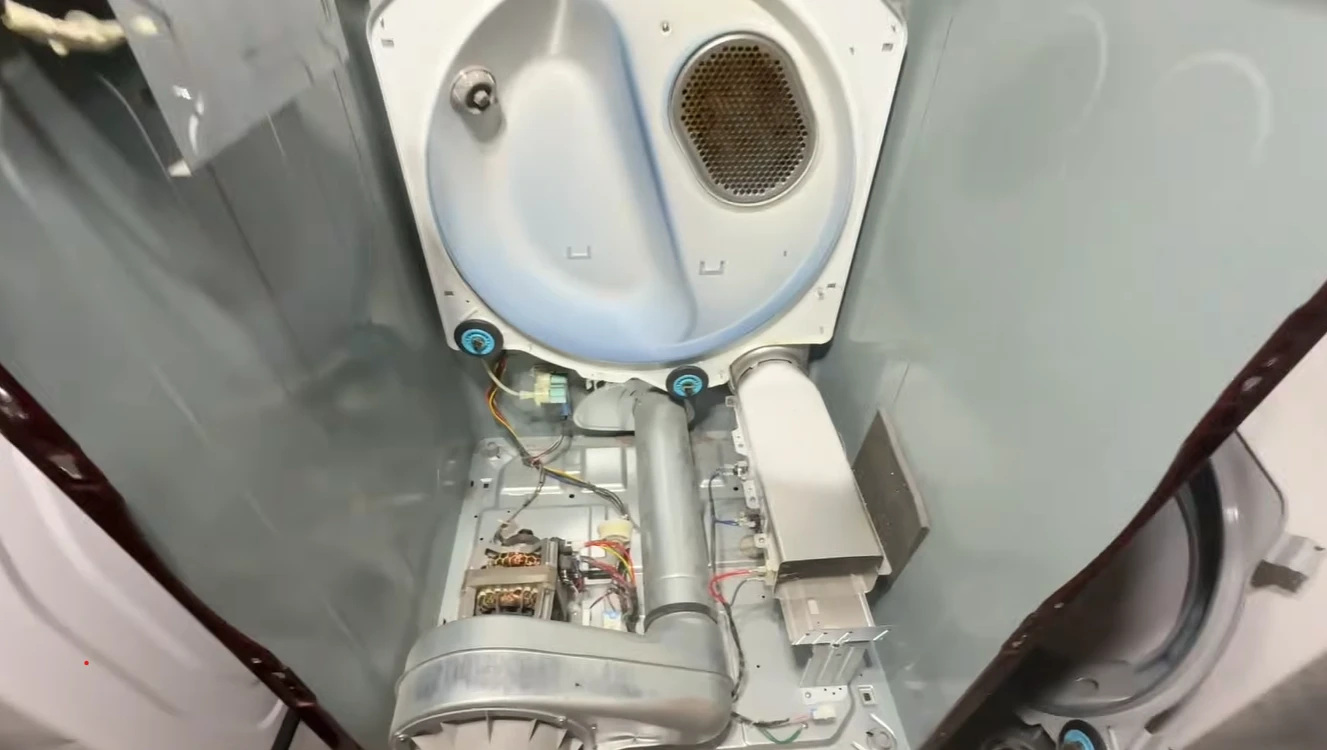 Dryer interior after cleaning